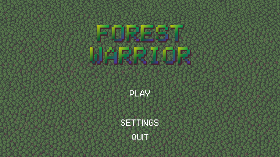 Forest Warrior menu